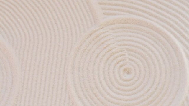 White sand pattern in Zen garden