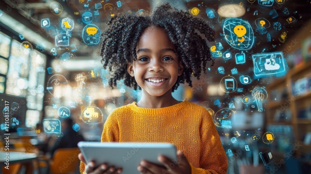 Poster notetm_a_generation_alpha_child_sending_a_video_message_on_a_sm_06fdb554-29f9-4f89-9e4c-dd0950006d10