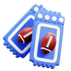 3d Isolated Football Tickets Icon