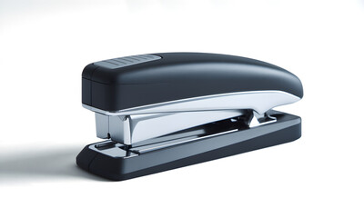 A 3D rendering of an office stapler isolated on white background PNG used for office work