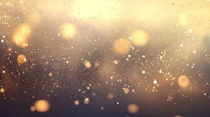 Fototapeta premium Soft golden bokeh lights in vibrant atmosphere, dreamy and festive, abstract and luxurious, elegant and magical, high detail and rich reflections