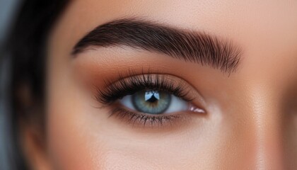 Fototapeta premium Professional Eyebrow Hair Tinting And Correction For Women, Enhance Your Brow Shape And Color With Masterful Techniques.