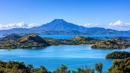 Naklejka premium Island Paradise Tropical Ocean View