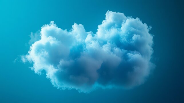 Vibrant blue cloud with watercolor texture, floating softly, glowing edges, abstract and artistic, whimsical and ethereal, seamless transition, dreamy pastel tone