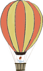 Fototapeta premium hot air balloon png icon