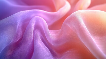 Obraz premium Pastel fabric drapes, studio shot, colorful background, textile design