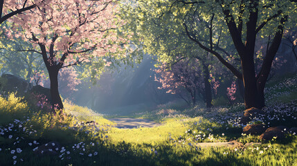 Fototapeta premium stunning spring forest