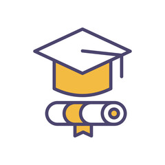 Graduate icon education vector