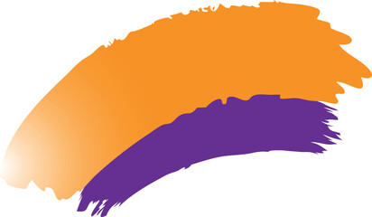  Abstract Red Brush Stroke on Orange Background