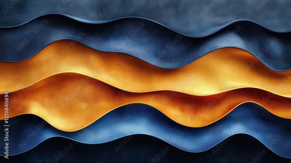 Aufkleber abstract waves in contrasting colors create a dynamic visual flow.