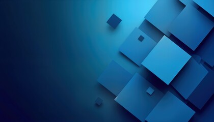 Abstract geometric design with light blue, dark blue overlapping squares. Modern, dynamic layout. Suitable for presentation business template. Creative graphic background for marketing materials.