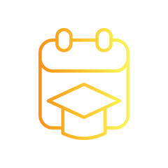Calendar icon education vector