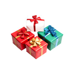 Fototapeta premium Colorful Gift Boxes with Bows Festive Presents Holiday Cheer,