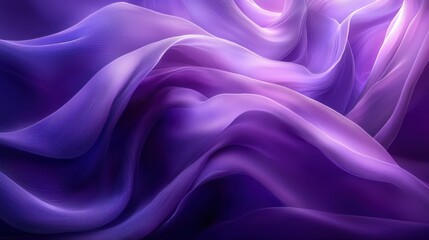 Obraz premium Purple fabric waves, studio backdrop, flowing, elegant, design