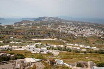 Fototapeta premium Views from the island of Santorini in Greece