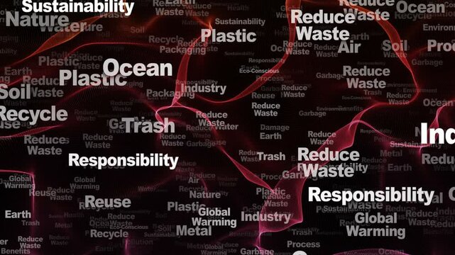 REDUCE WASTE Keywords Animation, Background, Loop
