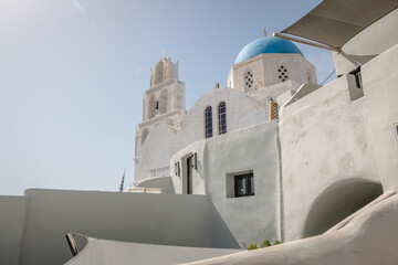 Views from the island of Santorini in Greece