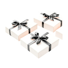 Elegant Gift Boxes with Black Ribbons