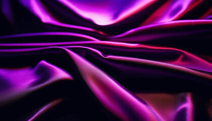 Fototapeta premium Purple draped satin as a background. 