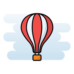 Obraz premium Hot Air Ballon vector icon