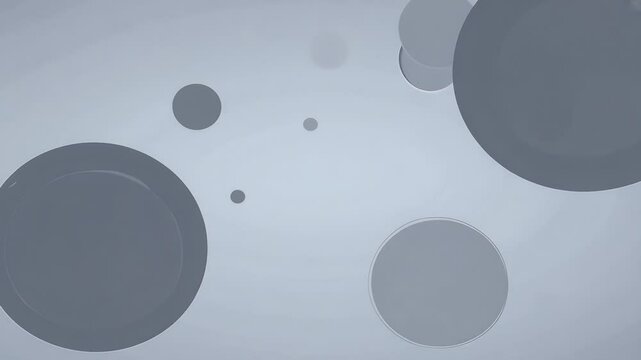 An elegant futuristic animation of smooth grey circular patterns flowing seamless video ly in a minimalist motion loop for modern abstract visual backgrounds