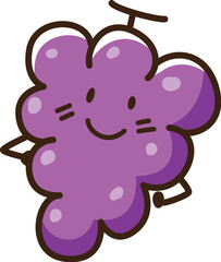 ぶどう　キャラクター　ゆるかわ