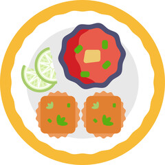 Pav Bhaji: A popular Indian street food consisting of a spicy vegetable mash served with buttered pav (bread rolls).