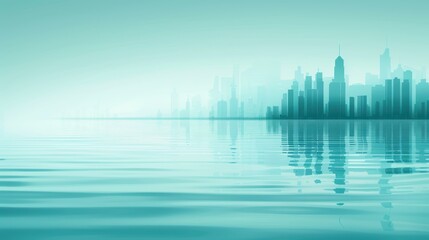 Professional greenthemed cover design template perfect for cityfocused business publications and presentations.