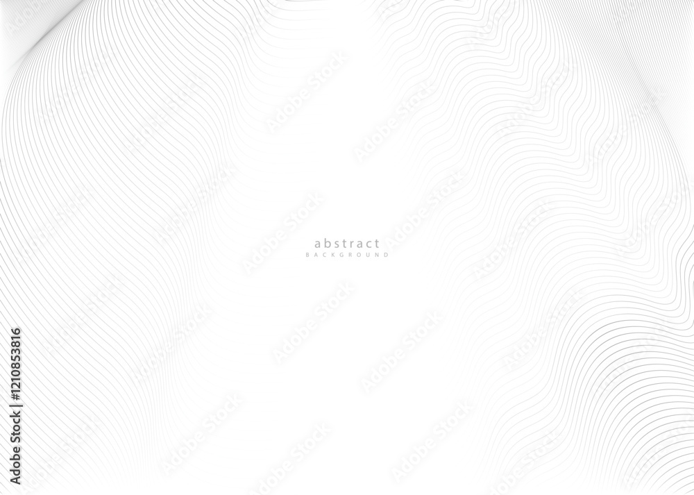 Aufkleber abstract curvy geometric lines wave pattern background design