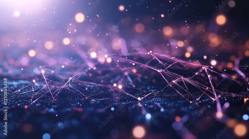 Aufkleber colorful light patterns create a mesmerizing abstract background during a nighttime digital event