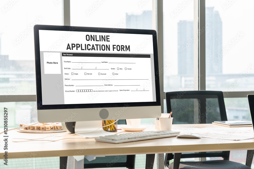 Poster online application form for modish registration on the internet website