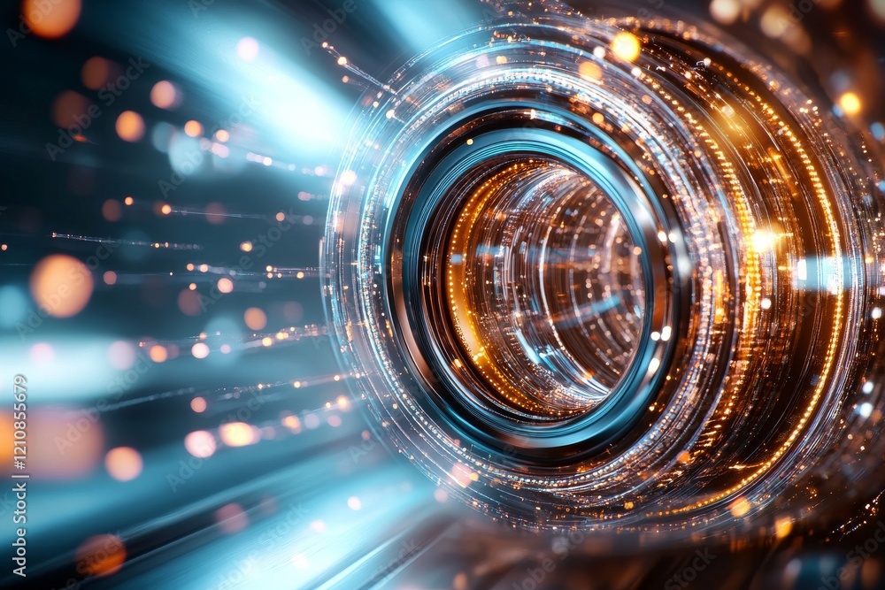 Aufkleber exploring the mesmerizing details of light and motion through a captivating lens design