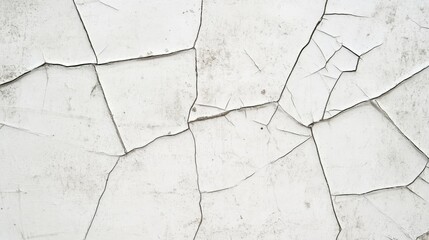 Obraz premium Cracked white paint texture on a surface.