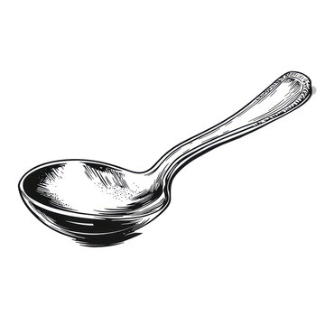 Comic Spoon on white or transparent background