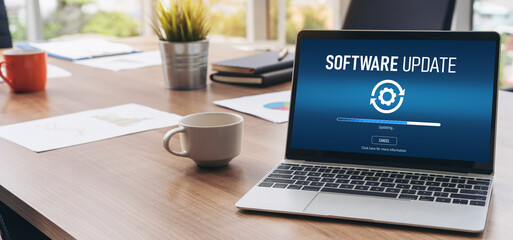 Software update on computer for modish version of device software upgrade