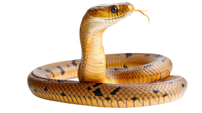 Close up of a snake transparent background
