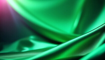 Green draped satin as a background. 