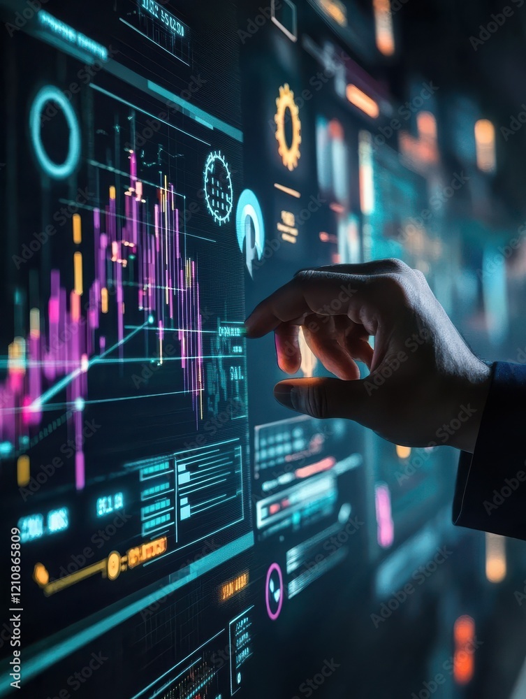 Poster kpi business analytics. data analytics report. key performance indicators on information dashboard f
