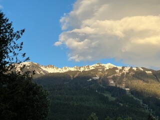 mountains and clouds