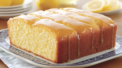 Pound Cake Classique Glac&eacute; au Citron