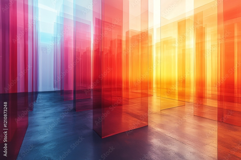 Poster translucent layers: a multidimensional exploration of artistic expression through materials and ligh
