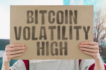Bitcoin Volatility High highlights frequent price swings in crypto markets. Blockchain. Risks....