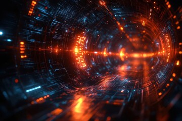 Obraz premium dark visuals of a computer virus spreading through digital code depicted as a menacing threat to system security capturing the essence of technological vulnerability and danger