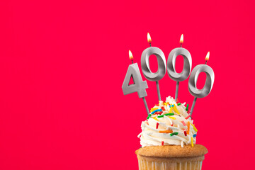 Number of followers or likes - Candle number 4000