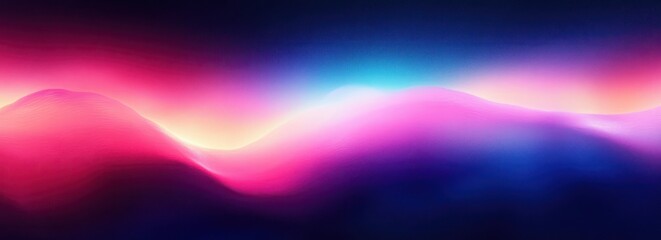 Obraz premium Vibrant Abstract Landscape with Smooth Pink Blue Gradients and Glowing Light Digital Art Impressionism