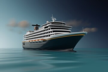 Obraz premium Cruise ship, travel and vacation concept