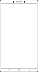 Vector smartphone outline template, phone vector icon