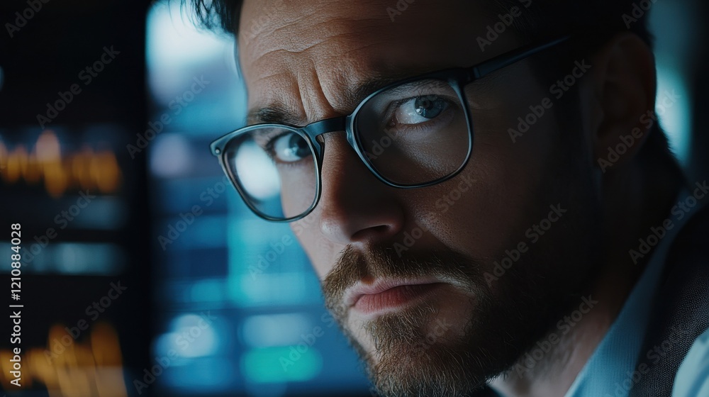Poster crypto trader investor analyst broker using pc computer analyzing online cryptocurrency exchange sto