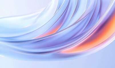Naklejka premium Futuristic Transparent Shape with Ethereal Lighting and Colorful Refraction Effect