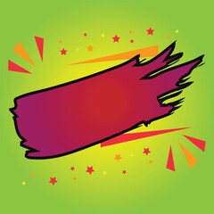  Abstract Red Brush Stroke on Orange Background